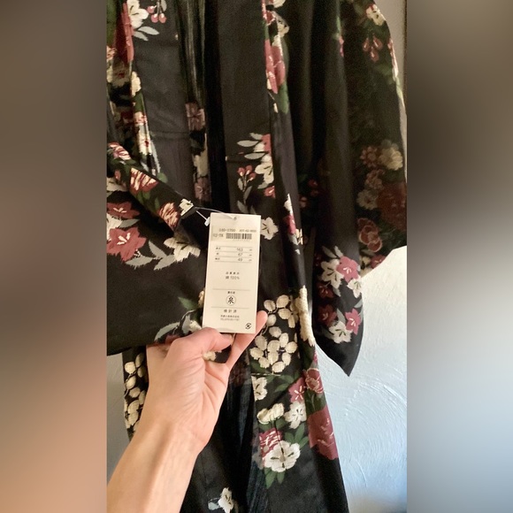 NWT VINTAGE JAPANESE KIMONO ROBE OVERSIZED KIMONO SLEEVE MAXI DRESS ROBE OSFM - Picture 14 of 16